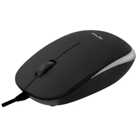 Mouse Serioux cu fir SRX9800BGR, USB, 1000 dpi, Ambidextru, Negru-Gri