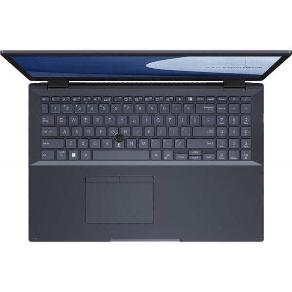 Laptop Asus ExpertBook B2 B2502CBA, 15.6 inch, FullHD, Procesor Intel Core i7-1260P (18M Cache, up to 4.70 GHz), 16GB DDR4, 1TB SSD, Intel Iris Xe, No OS, Star Black