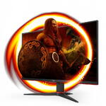 Monitor AOC 24G2ZE/BK 23.8", Full HD, DisplayPort, 240Hz, FreeSync Premium, Vesa, Negru/Rosu