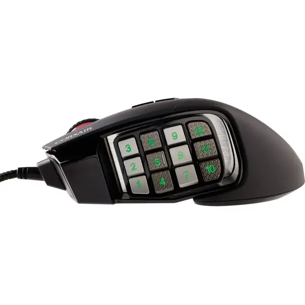 Mouse Corsair CH-9304211-EU, Scimitar Elite, Iluminare RGB, Negru