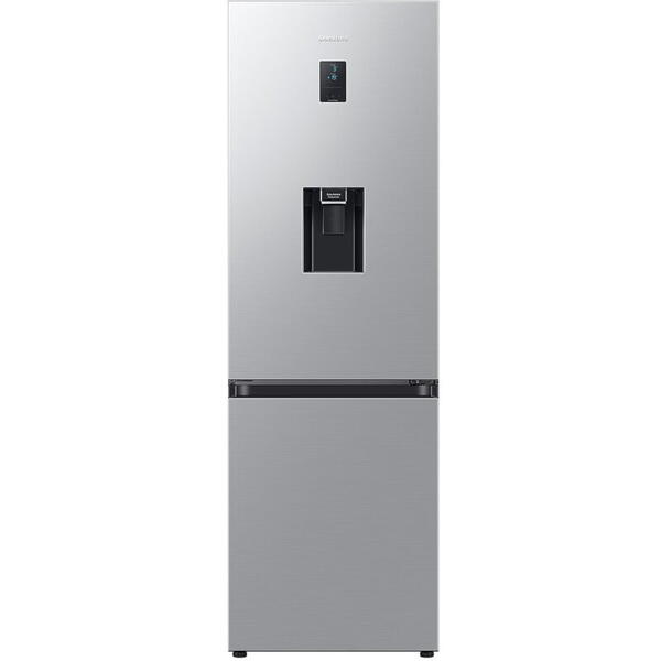 Combina frigorifica Samsung RB34C652ESA/EF, 341 l, All Around Cooling, SmartThings Energy, SpaceMax, Clasa E, H 185.3 cm, Argintiu