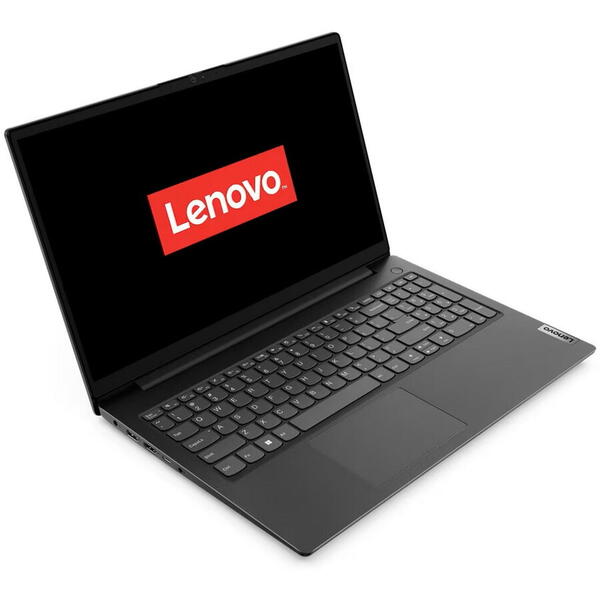 Laptop Lenovo V15 G3 ABA cu procesor AMD Ryzen 7 5825U pana la 4.5 GHz, 15.6 inch, Full HD, 16GB, 512GB SSD, AMD Radeon™ 610M Graphics, No OS, Business Black