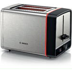 Toaster Bosch Compact TAT6M420, Setari pt decongelare si incalzire, Suport pt incalzire chifle, High lift, Oprire automata, Rumenire uniforma, Inox