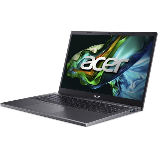 Laptop Acer Aspire 5 A515-48M, 15.6 inch, Full HD IPS, Procesor AMD Ryzen 5 7530U (16M Cache, up to 4.5 GHz), 8GB DDR4X, 512GB SSD, Radeon, No OS, Steel Gray