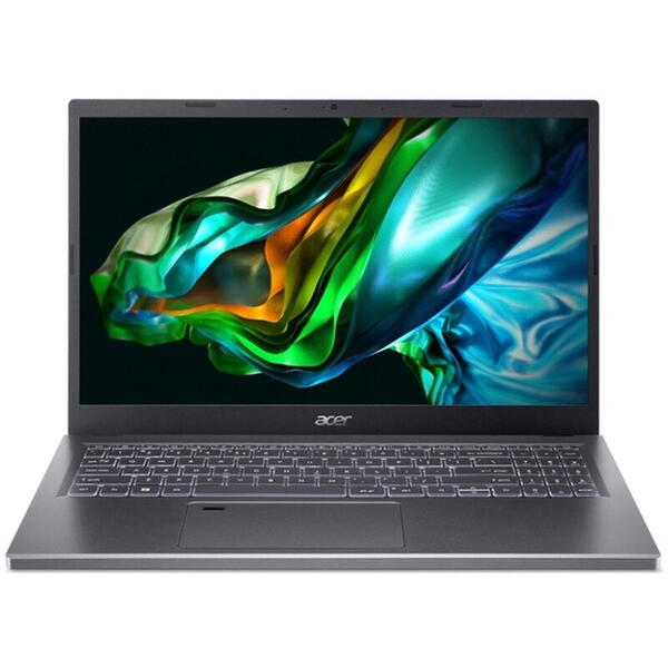 Laptop Acer Aspire 5 A515-48M, 15.6 inch, Full HD IPS, Procesor AMD Ryzen 5 7530U (16M Cache, up to 4.5 GHz), 8GB DDR4X, 512GB SSD, Radeon, No OS, Steel Gray