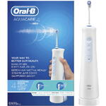 Periuta de dinti electrica Oral-B Irigator bucal Aqua Care portabil, 2 trepte de intensitate, 1 capat, Alb