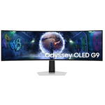 Monitor Samsung Gaming Curbat OLED Samsung Odyssey G9, 49", DualQHD (5120 x 1440), 240Hz, 0.03ms, AMD FreeSync™ Premium Pro, NVIDIA G-Sync Compatible, Picture-by-Picture, Hub USB, HDMI, Micro HDMI, Display Port, USB, VESA, Pivot, Argintiu