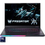 Laptop Acer Gaming Acer Predator Helios 18 AI PH18-73-95ZQ, Intel® Core™ Ultra 9 Processor 275HX pana la 5.4GHz, 18, WQXGA, 250Hz, IPS, 64GB DDR5 RAM, 2TB, NVIDIA® GeForce RTX™ 5080 16GB GDDR7, No OS, Abyssal Black
