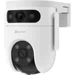 Camera de supraveghere EZVIZ exterior Ezviz H9c Dual, 5+5MP, 3K, Iluminare Duala, Alarma Acustica si Optica, Auto Tracking, card MicroSD pana la 512 GB si stocare in Ezviz CloudPlay, microfon, detectarea formei umane/vehiculului cu ajutorul AI