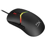 Mouse HP gaming cu fir HyperX Pulsefire Saga, design modular, imprimare 3D a componentelor interschimbabile, polling rate 8K, ultrausor (69g), software NGENUITY, negru