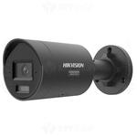 Camera de supraveghere Hikvision exterior IP cu iluminare duala Hikvision ColorVu DS-2CD2047G3-LI2UY(2.8MM)/BK, 4 MP, 2.8 mm, IR/lumina alba 40 m, microfon dual, slot card, anti-coroziune, PoE, negru