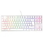 Tastatura GENESIS gaming mecanica cu fir Genesis Thor 303 TKL, iluminare RGB, switch Linear, switch model Outemu Pitch Silent, numar taste 87, 11 butoane multimedia, lungime cablu 1.8m, dimensiuni 355 x 136 x 36 mm ,alb