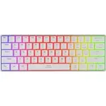 Tastatura GENESIS gaming mecanica wireless Genesis Thor 660 G2 60% , iluminare RGB, switch Tactile, switch model Gateron Brown, numar taste 61, 13 butoane multimedia, lungime cablu 1.5m, dimensiuni 293 x 102 x 39 mm, alb