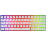 Tastatura GENESIS gaming mecanica wireless Genesis Thor 660 G2 60%, iluminare RGB, switch Linear, switch model Gateron Red, numar taste 61, 13 butoane multimedia, lungime cablu 1.5m, dimensiuni 293 x 102 x 39 mm, alb