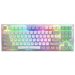 Tastatura HATOR gaming mecanica cu fir Hator Gravity TKL, conectivitate USB, iluminare RGB, tip switch HATOR Aurum Orange Linear rev.2.0, material taste ABS, Alb