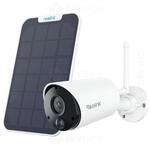 Camera de supraveghere REOLINK exterior wireless WiFi cu panou solar Reolink Argus Eco B320, 3 MP, PIR, IR 10 m, 2.4 GHz, 5200 mAh, microfon si difuzor, sirena, slot card