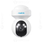 Camera de supraveghere REOLINK rotativa PTZ wireless WiFi Reolink E1 Outdoor E540, 5 MP, 3X Zoom, 2.8 - 8 mm, auto-tracking, detectie persoane / vehicule / animale, IR / lumina alba 12 m, microfon, difuzor, slot card