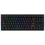 Tastatura HATOR gaming mecanica cu fir Hator Gravity X TKL, conectivitate USB, iluminare RGB, tip switch HATOR Aurum Orange Linear rev.2.0, material taste ABS, Negru