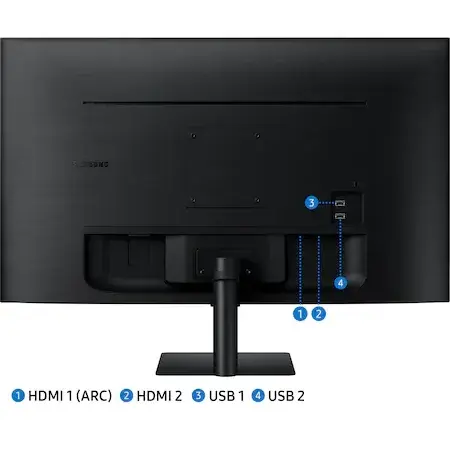 Monitor Samsung LED IPS 32", Full HD, HDMI, FreeSync, Vesa, Negru, LS32AM500NRXEN