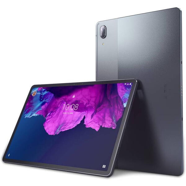 Tableta Lenovo Tab P11 Pro J706F, 11.5 inch Multi-Touch, Snapdragon 730G 2.2GHz Octa Core, 6GB RAM, 128GB flash, Wi-Fi, Bluetooth, Android 10, Slate Grey + Tastatura si Precision Pen 2