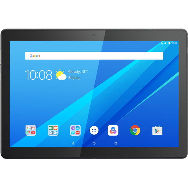 Tableta Lenovo Tab M10 TB-X605LC, 10.1 inch Multi-touch, Snapdragon 450 1.8GHz Octa Core, 3GB RAM, 32GB flash, Wi-Fi, Bluetooth, GPS, LTE, Android 9.0, Slate Black