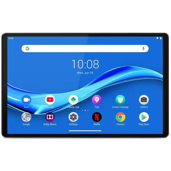 Tableta Lenovo Tab M10 Plus (2nd Gen), 10.3 inch Multi-touch, Helio P22T 2.0 GHz Octa Core, 4GB RAM, 128 GB flash, Wi-Fi, Bluetooth, GPS, Android Pie, Iron Grey