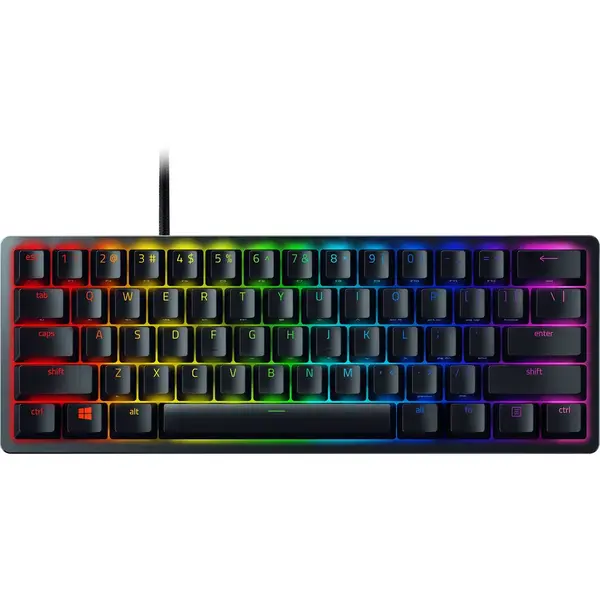 Tastatura Razer RZ03-03390100-R3M1, gaming, mecanica Huntsman Mini, iluminare Chroma RGB, switch optic Purple, Negru