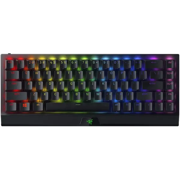 Tastatura RZ03-03891400-R3M1, gaming, mecanica BlackWidow V3 Mini, wireless HyperSpeed, format 65%, iluminare Chroma RGB, switch Razer Green, Negru