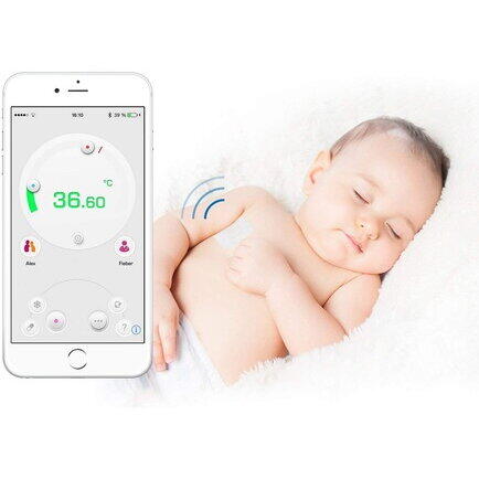 Termometru Medisana clinic pentru bebelusi TM735 76165, Bluetooth, Senzor de temperatura, Alb