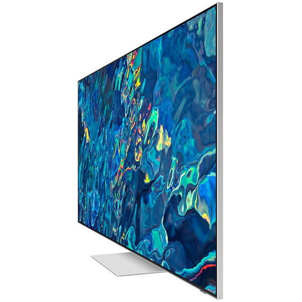 Televizor Samsung NEO QLED QE55QN95BA,  138 cm, Procesor Neuronal Quantum 4K, SMART, 4K Ultra HD, Argintiu
