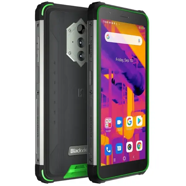Telefon mobil BLACKVIEW BV6600 PRO GREEN, 4G, IPS 5.7", 4GB RAM, 64GB ROM, Android 11, Camera termica, Helio P35, IP68, 8580mAh, Dual SIM, Verde