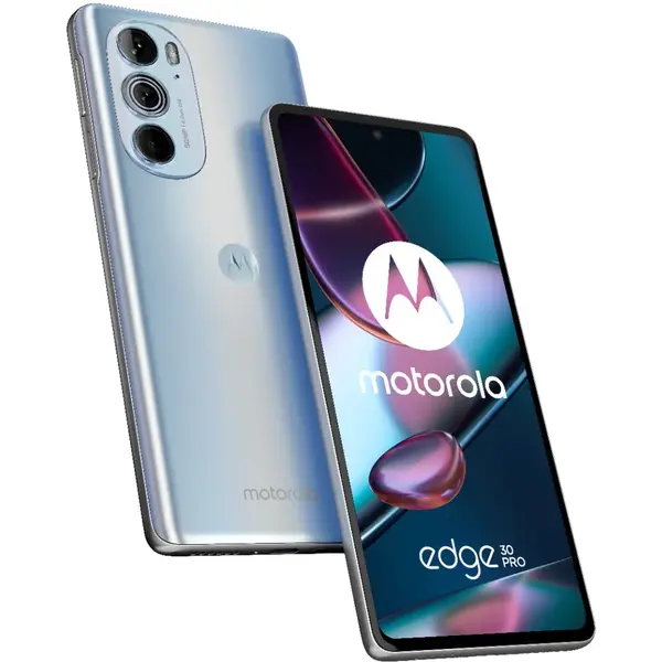 Telefon mobil Motorola Edge 30 Pro, OLED, Snapdragon 8 Gen 1, 256GB, 12GB RAM, 5G, Stradust white