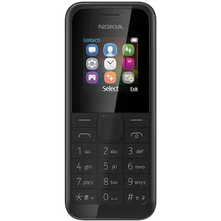 Telefon mobil Nokia 105 Single Sim, retea 2G, ecran 1.4 inch, baterie 800mAh, Negru