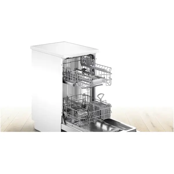 Masina de spalat vase Bosch SPS2HKW59E, 9 seturi, 6 programe, Home Connect, Clasa E, 45 cm, Alb