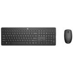 Tastatura HP si Mouse, Wireless, Hewlett-Packard 235 1Y4D0Ut, Wireless 10 m, Alimentare: Baterie, Tastatură: Membrană, Interfata: RF Wireless, 63,3 x 115 x 36,2 mm (Mouse), 440 x 146,2 x 27,6 mm (Tastatură), Negru