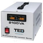  TED Electric Stabilizator de tensiune cu 2 prize si servomotor TED 000132, 2100 VA, 1200 W