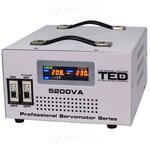  TED Electric Stabilizator de tensiune cu 2 prize si servomotor TED 000200, 5200 VA, 3000 W, regleta