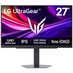 Monitor LG Gaming LG UltraGear™ 27G810A-B, 27", 4K UHD (3840 x 2160), IPS, 180Hz, 1ms GtG, DisplayHDR™ 400, AMD FreeSync™ Premium, compatibil NVIDIA G-Sync™, VRR, Flicker Safe, HDR10, Dynamic Action Sync, HDMI, DisplayPort, USB 3.0, Pivot, VESA, Negru