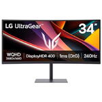 Monitor LG Gaming VA LED LG 34" 34G630A-B, WQHD 3440 x 1440, HDMI, DisplayPort, Ecran curbat, Boxe, 240 Hz, 1 ms Negru