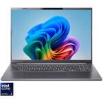 Laptop Acer Acer Aspire 16 AI OLED cu procesor Intel® Core™ Ultra 5 226V pana la 4.5 GHz, 16", WUXGA OLED, 16GB LPDDR5X, 1TB SSD, Intel® Arc™ Graphics 130V, No OS, Steel Gray